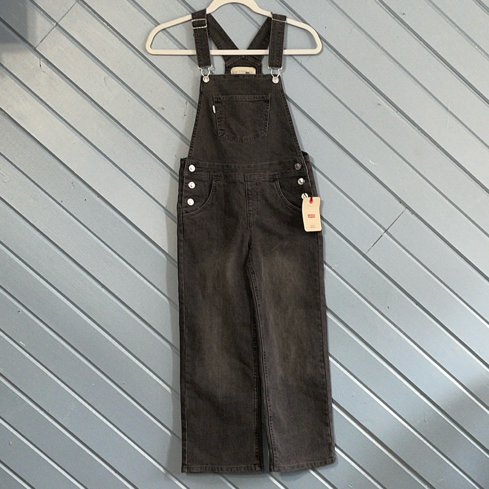 Levi's Black Kids Denim Overalls with Front Bib